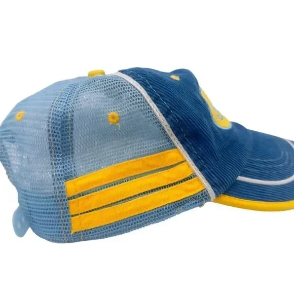 Vintage South Beach Corduroy Blue Yellow Cap - Picture 5 of 6